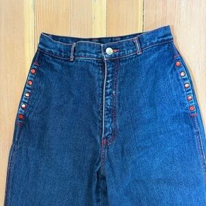 Vintage 80s Pentimento by Brittania High Waisted Red Button Jeans